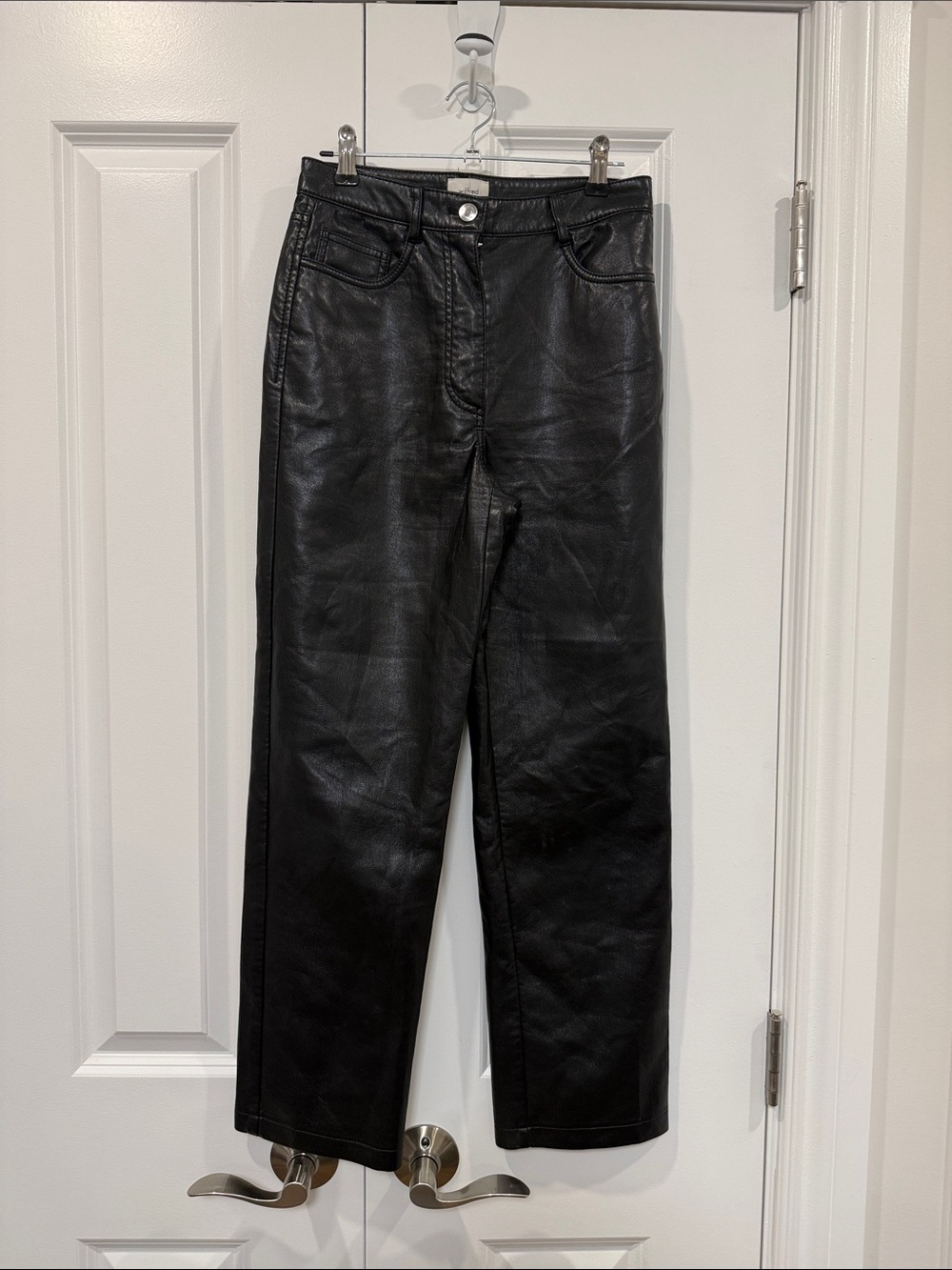 Wilfred Black Faux Leather Pants